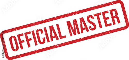 Grunge style official stamp designating a primary or definitive master copy for authenticity and reference