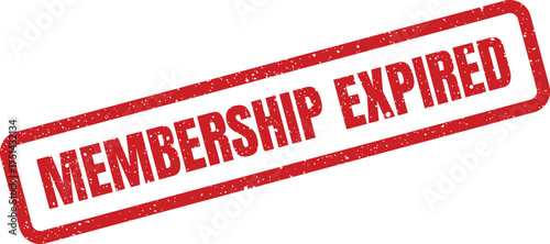 Grunge style rubber stamp featuring MEMBERSHIP EXPIRED indicating a lapsed or ended subscription