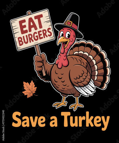 Save Turkeys Funny Thanksgiving design