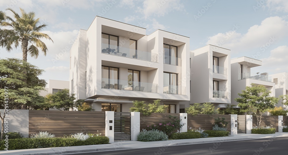 Fototapeta premium Modern Architectural Design Contemporary Residential Homes