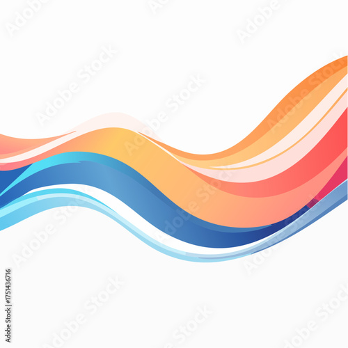 Vibrant abstract design with colorful flowing lines