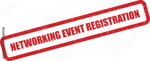 Textured grunge rubber stamp illustration displaying essential text for professional event signup and attendance tracking