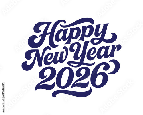 Celebrate the arrival of a fantastic Happy New Year 2026 with this beautifully designed lettering, perfect for invitations and greeting cards