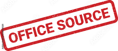 Textured stamp style graphic presenting OFFICE SOURCE text for resource identification and informational origins
