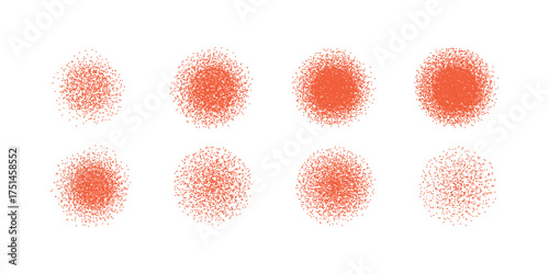 Hand drawn stipple grain brush stroke collection