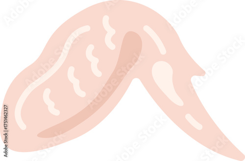 生の、手羽先のアイコンのイラスト