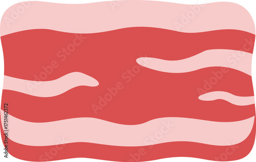 生の、牛バラ肉スライスのアイコンのイラスト