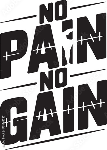vector illustration of a sale poster no pain no gain