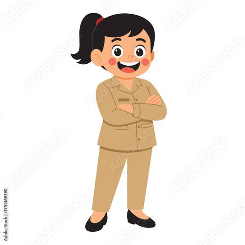 Illustration of a civil servant woman