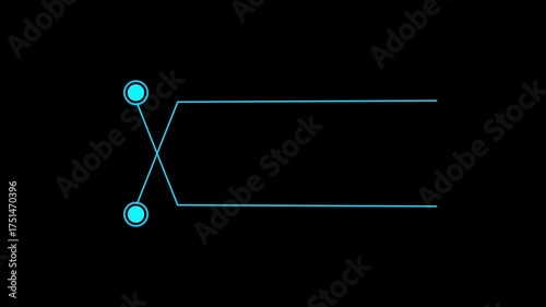 HUD call out elements pack animation on black background. Call Out on black background Simple HUD elements frame lines call-out animation