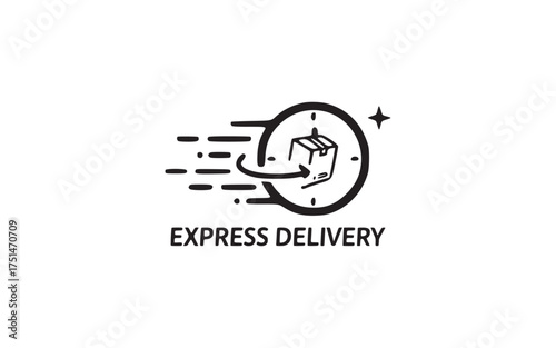 Express Delivery Icon with Fast Shipping and Guaranteed Arrival Time
