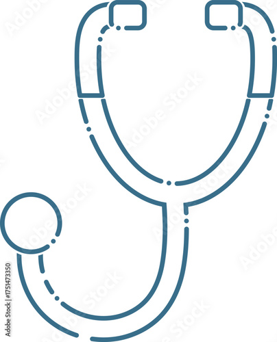 聴診器のイラスト（医療・健康診断・看護・医者・医療機器）