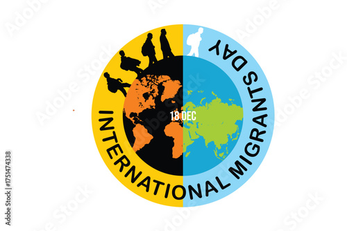 International Migrants Day Globe Vector Illustration