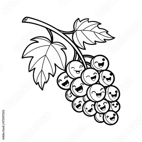 Smiling Grape Bun In Black