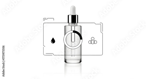 Cosmetic Product Mockups with User Interface and Data Graphics