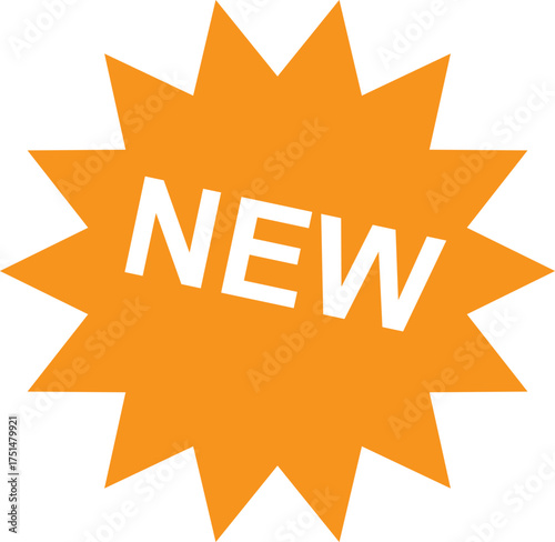 Orange Burst with White New Text Modern Promotion Graphic for Advertising Sales and Marketing Campaigns Announcement and Branding