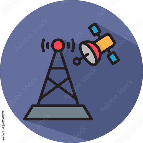 Satellite isometric icon