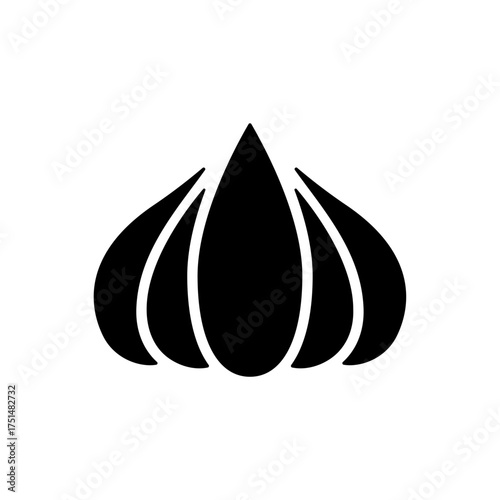 Garlic clove bulb spice cooking food flat icon