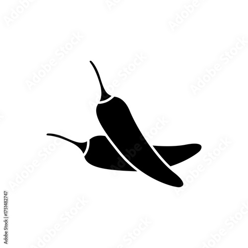 Hot chili pepper cooking spicy food flat icon