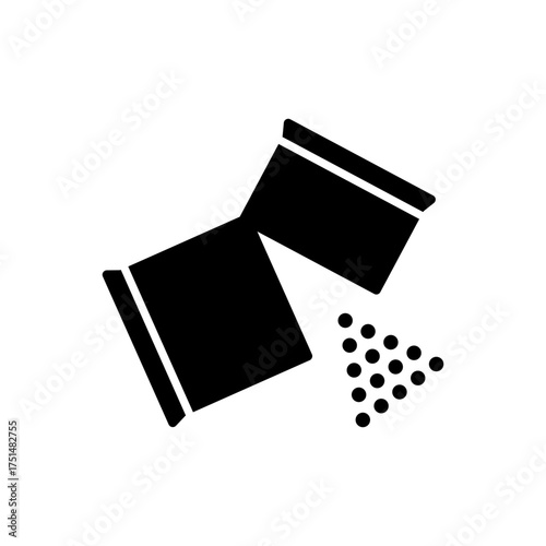 Sugar packet stick sachet sweetener flat icon
