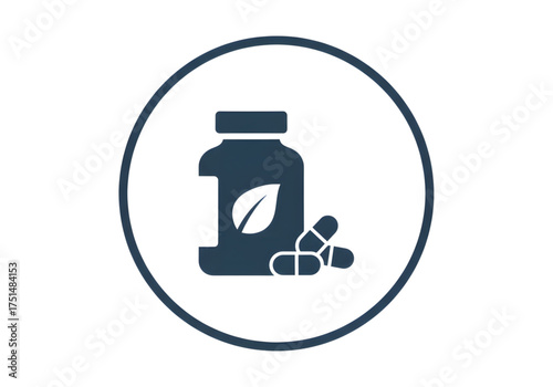  Minimal icon of a vitamin supplement — no background, no shadow PNG