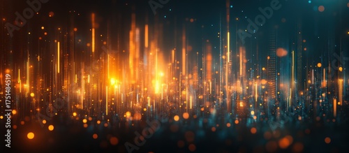 Abstract digital city lights.