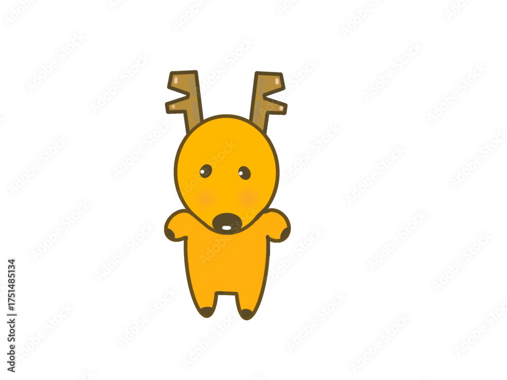 Fototapeta premium Cute Reindeer Character 