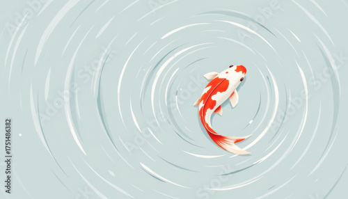 Colorful Fish Swimming Calm Water