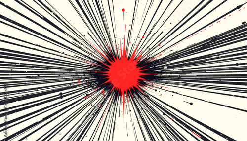 Dynamic Explosion Burst with Radiating Lines