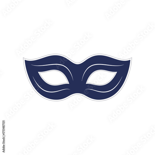 Illustration of a masquerade mask isolated on white background, perfect for party themes