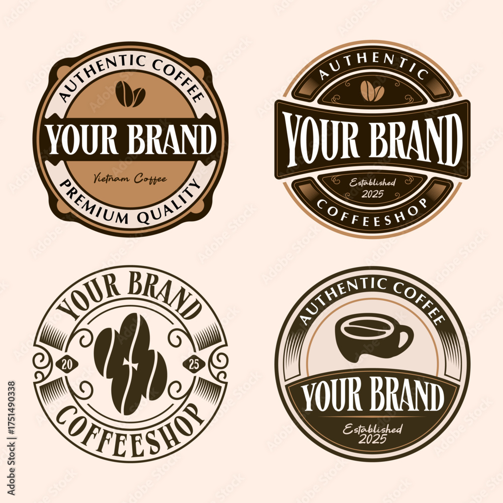 Fototapeta premium Coffee Shop Logo Vintage.eps