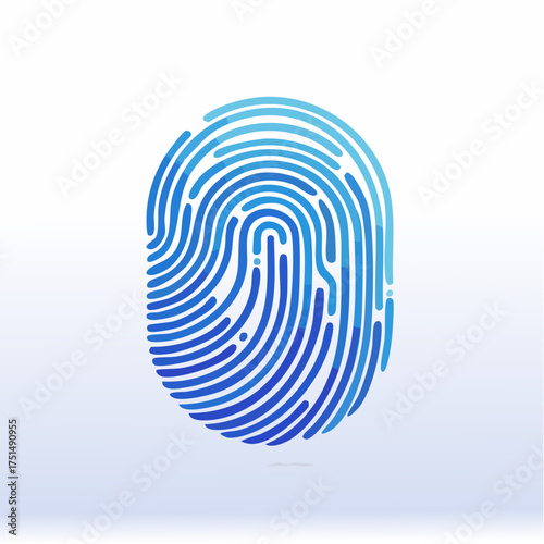 Abstract fingerprint biometric security system identity authentication scan tech