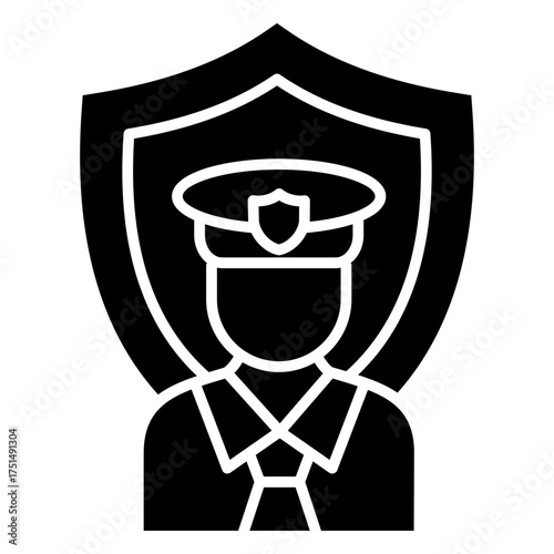 Security Officer Glyph Icon