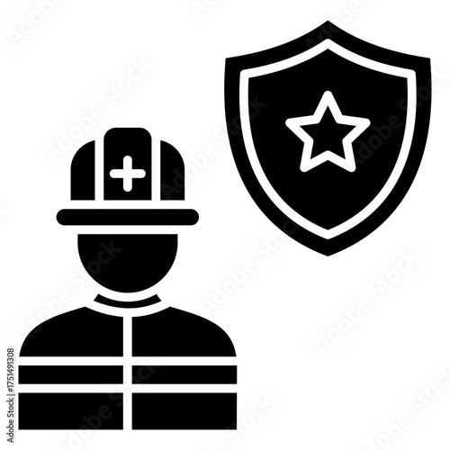 Fire Evacuation Glyph Icon