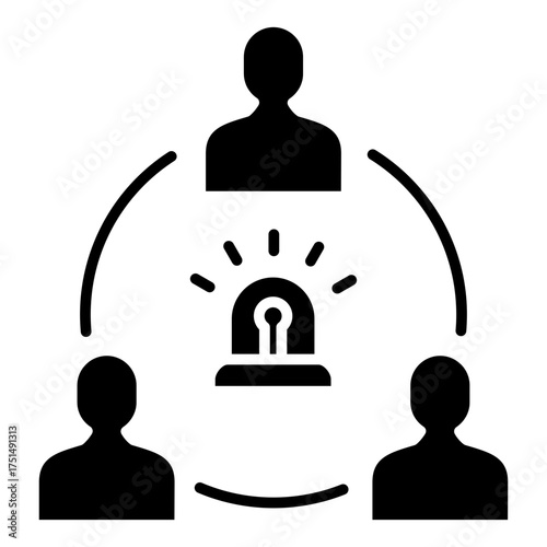 Emergency Team Glyph Icon