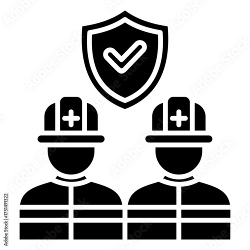 Rescue Team Glyph Icon