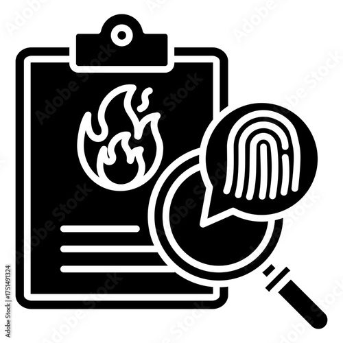 Incident Analysis Glyph Icon