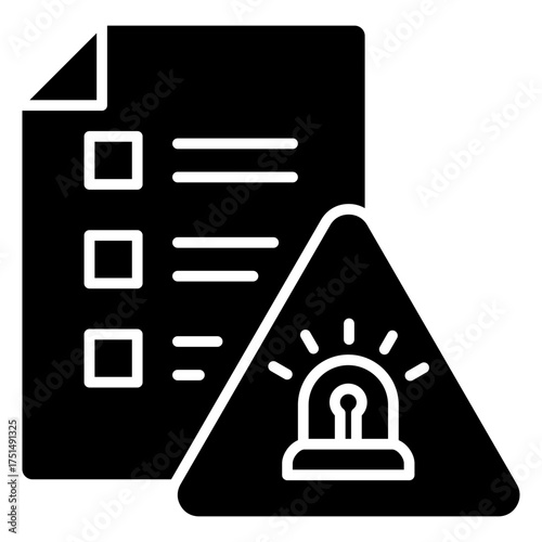 Incident Report Glyph Icon