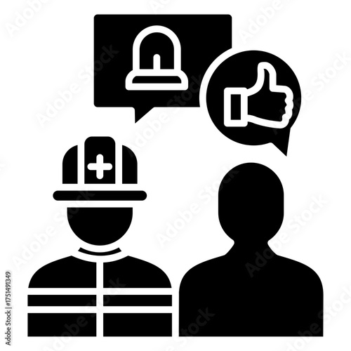 Emergency Communication Glyph Icon