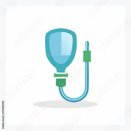 Illustration of an IV drip bag, symbolizing health and medical treatment concept