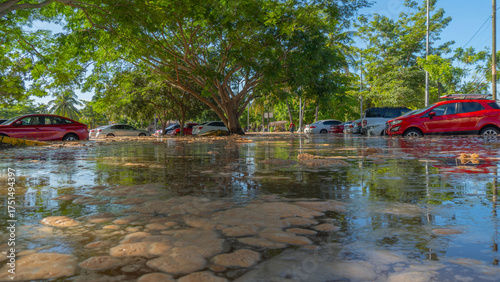 Inundación de la playa el borrego en san blas nayarit 07 10 2025  