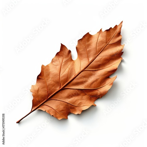 an AI Image Generator, Elegant Copper Maple Leaf Sculpture With Cream Highlights