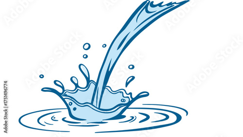 Download fresh water splash vector illustration for graphic design and creative projects today now free