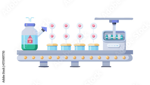 Automated agriculture system vector illustration for smart farming and modern greenhouse concept