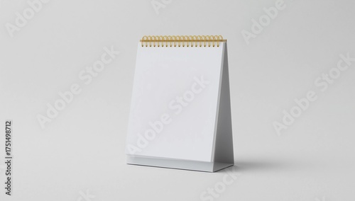Blank paper spiral calendar for mockup template advertising and branding background