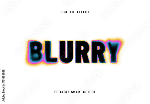 Chromatic Glow Blurry Text Effect PSD