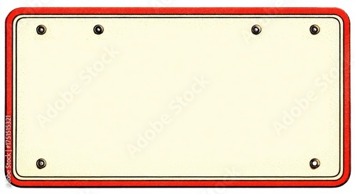 Empty license plate