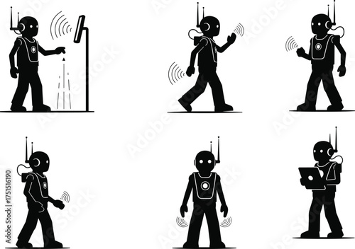 umanoid robot, wireless communication, artificial intelligence, modern technology, data