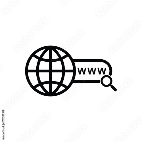 Vector logo icons related to internet networks. Websites, www illustration sign collection, website URL vectors, and internet http address concepts.