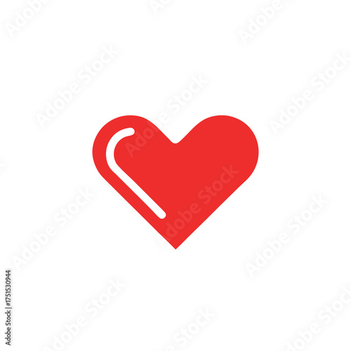 red heart isolated